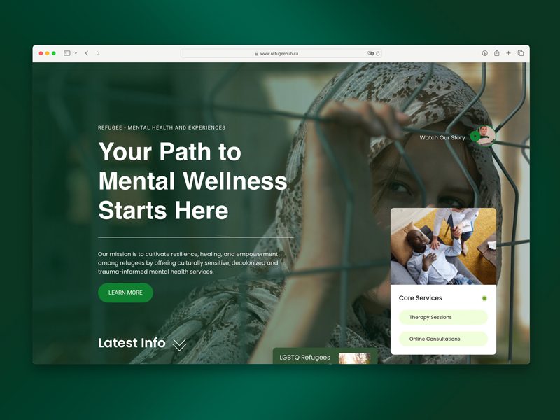 Refugee Hub web design company ottawa online marketing agency iwebapp